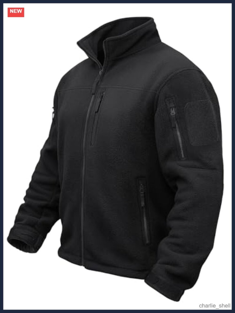 Men's Fleece Jacket Full Zip Tactical Military Warm Winter Coat